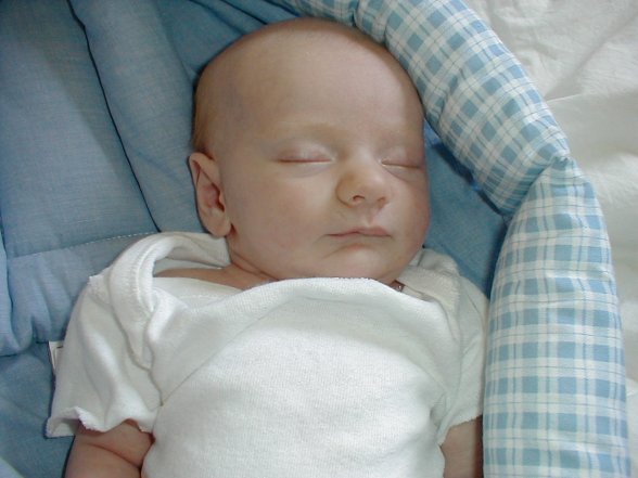 Annabelle in her sling.