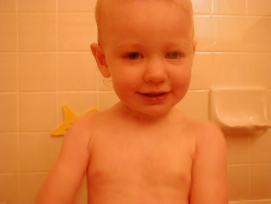 Annabelle in the tub - August 5, 2001